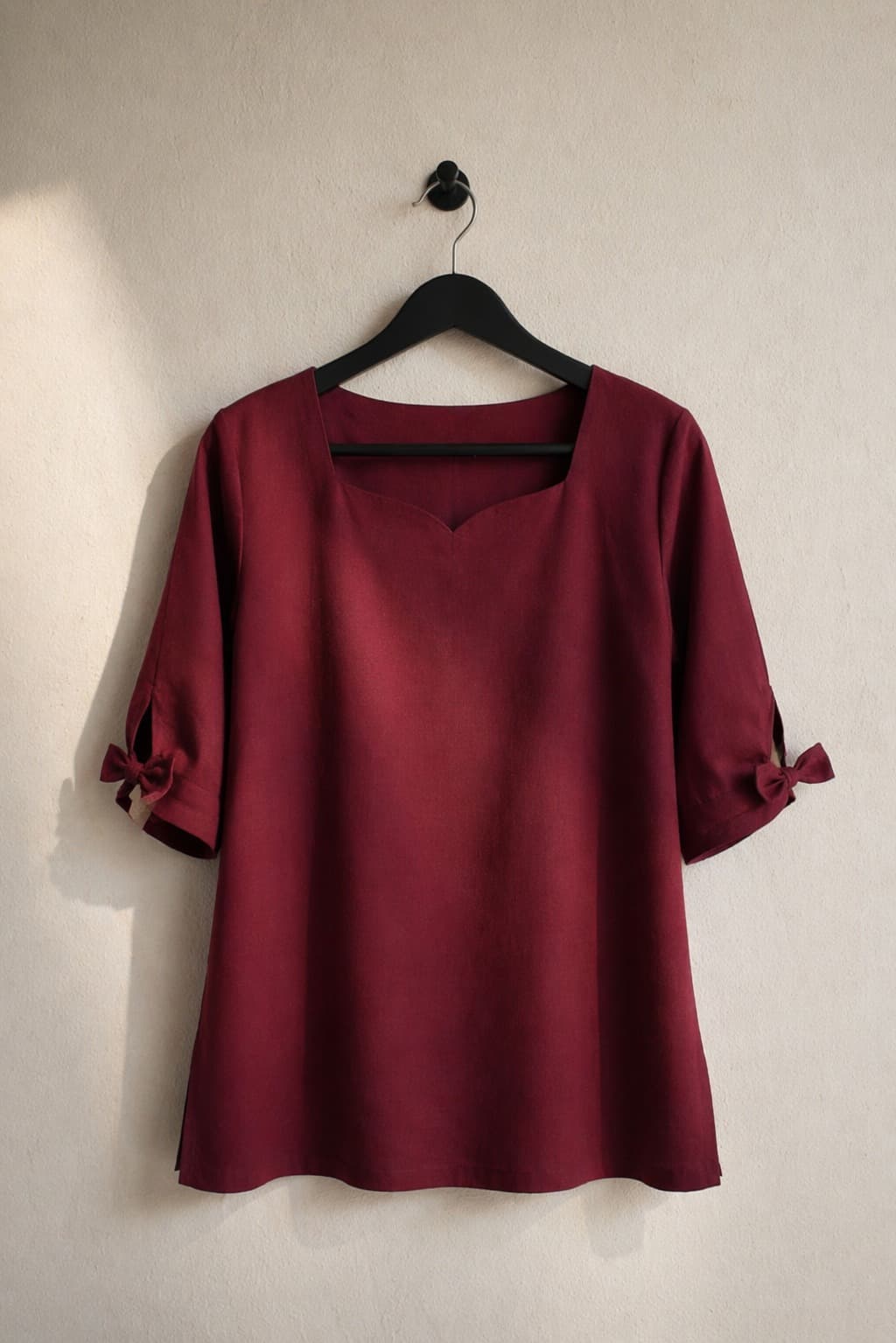 Maroon Muse Bow Top